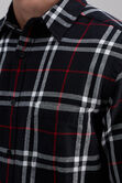 Long Sleeve Flannel Plaid Shirt, Red view# 2