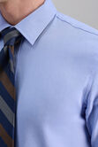 Premium Comfort Dress Shirt - Blue Herringbone , Blue view# 5