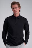 French Terry Polo Shirt, Black view# 1