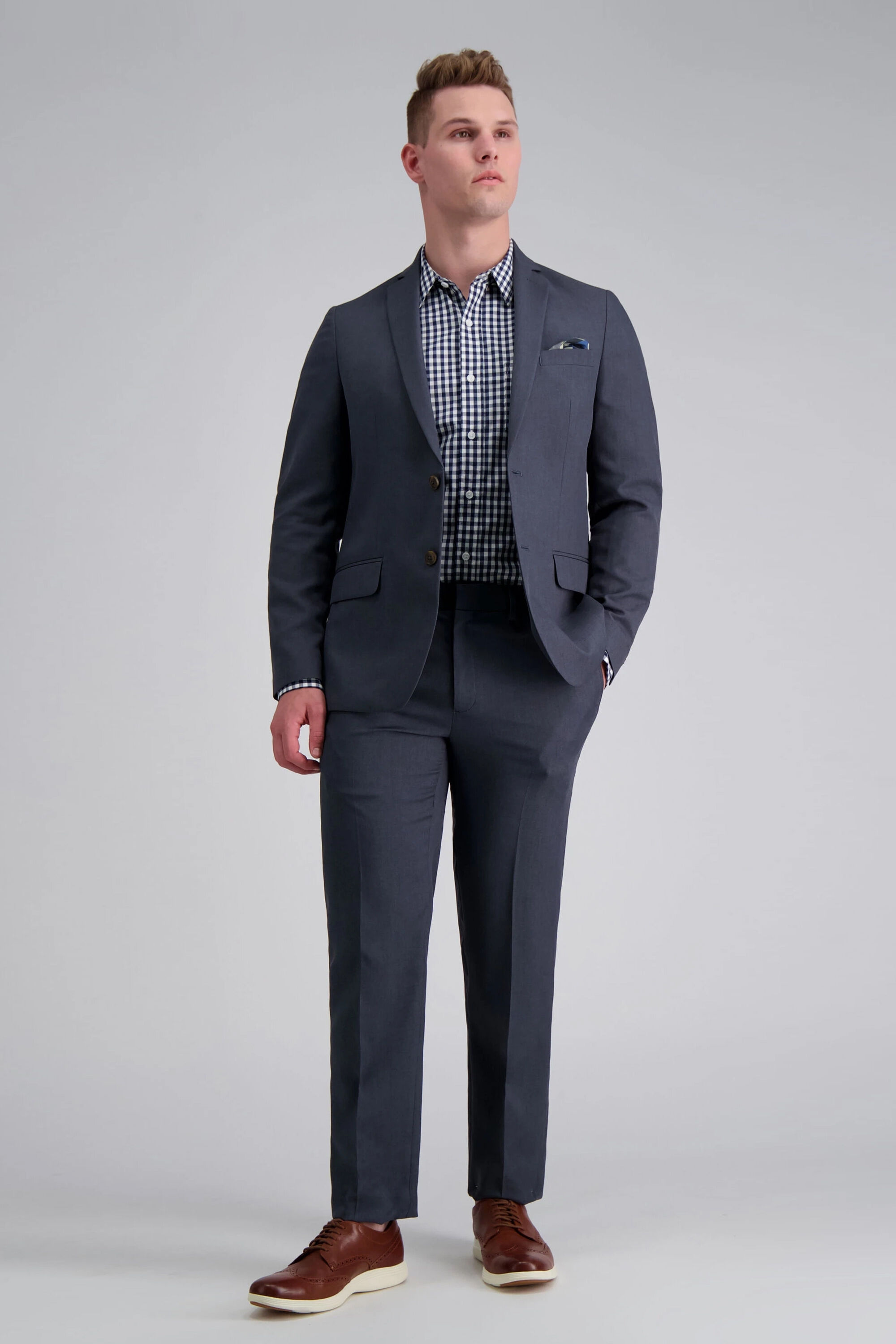 Haggar men's textured deals weave suit jacket