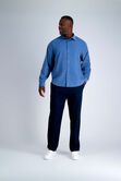 Big &amp; Tall Long Sleeve Corduroy Shirt, Medium Blue view# 3