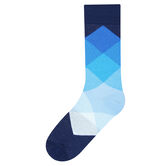 Bright Blue Argyle Socks, BLUE view# 1