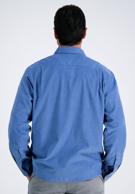 Long Sleeve Corduroy Shirt, Medium Blue