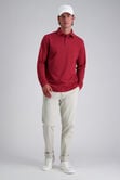 French Terry Polo Shirt, Red view# 3