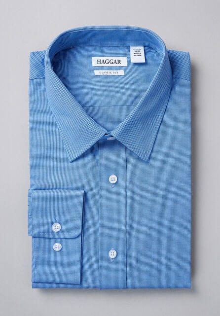 Premium Comfort Dress Shirt - Blue Dobby, Cobalt