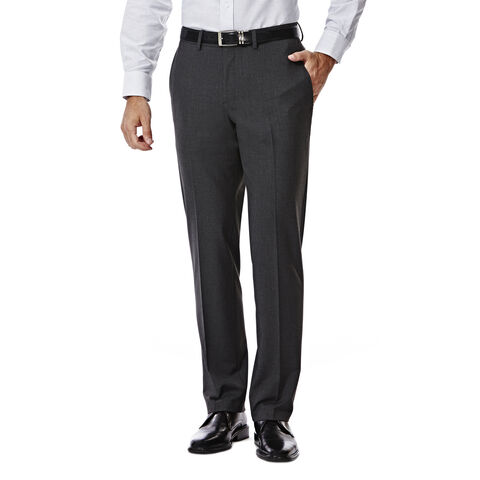 JM Haggar Slim 4 Way Stretch Suit Pant, Charcoal Heather