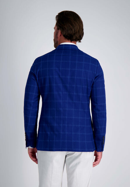 J.M. Haggar Slub Windowpane Sport Coat, Indigo