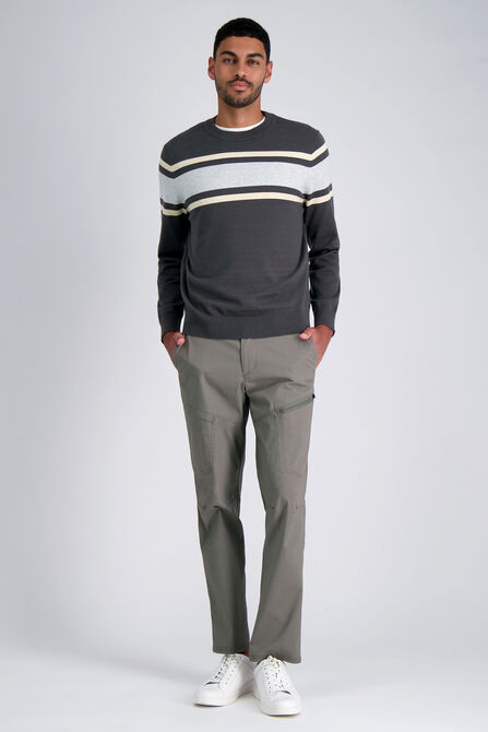 Long Sleeve Crew Sweater, Black view# 2