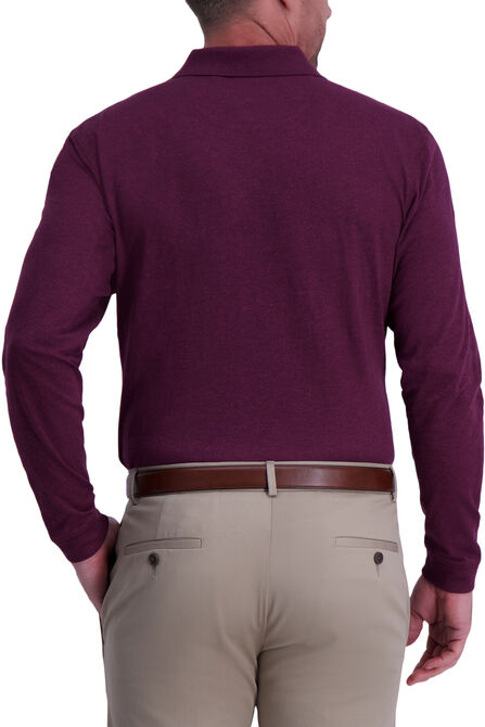 Solid Heather Long Sleeve Polo,  view# 6