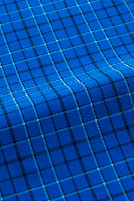 Smart Wash&trade; Dress Shirt - Blue Check, Medium Blue view# 6