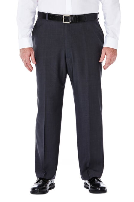 Big &amp; Tall E-CLO&trade; Stria Dress Pant, Medium Grey view# 1