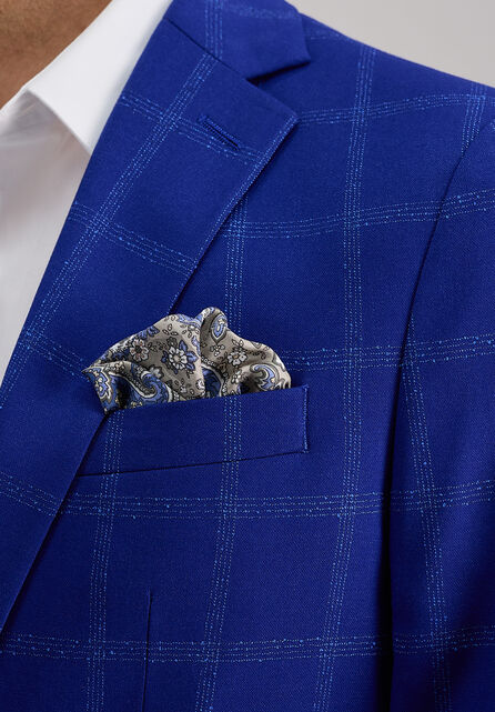 J.M. Haggar Slub Windowpane Sport Coat, Indigo