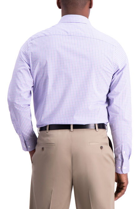 Plaid Premium Comfort  Dress Shirt, Light Purple view# 2