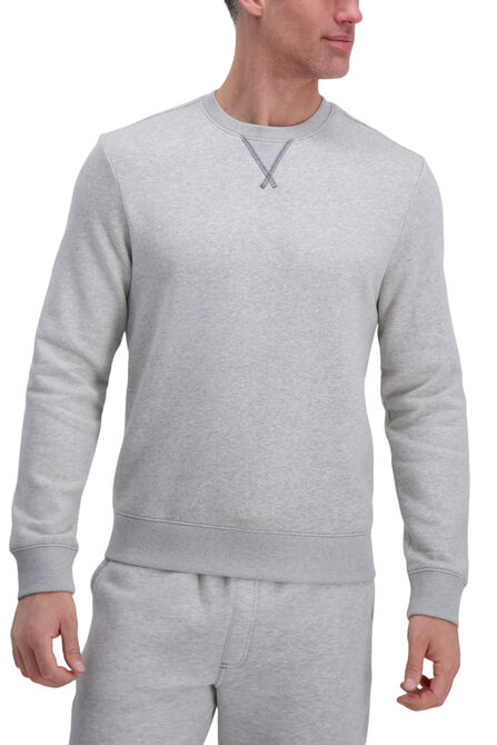 Pullover Fleece Sweatshirt, Heather Grey view# 1