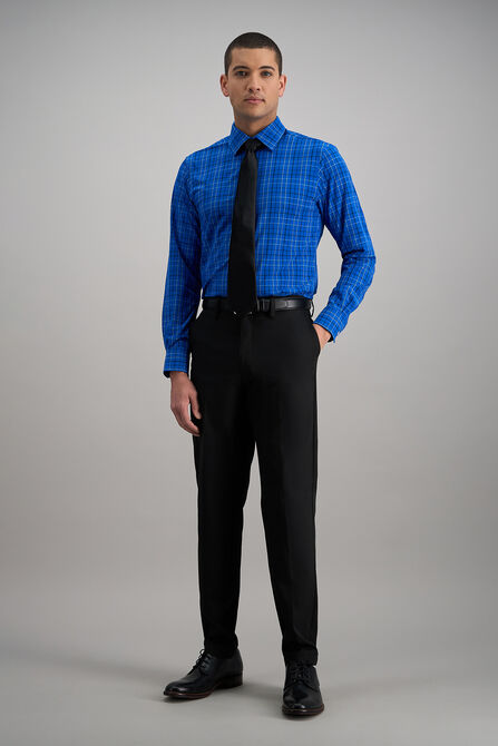 Smart Wash&trade; Dress Shirt - Blue Check,  view# 3