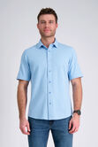 Pique Button Shirt, BLUE view# 1