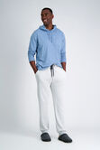 Textured Fleece Jogger Sweatpant, Light Grey view# 1