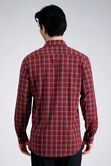 Smart Wash&trade; Dress Shirt - Dark Red Plaid, Heather Burgundy view# 2