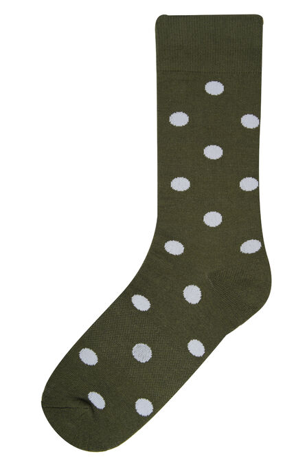 Medium Polka Dot Socks, Taupe view# 1