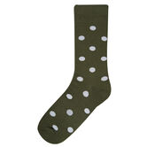 Medium Polka Dot Socks, Taupe view# 1