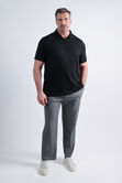 Big &amp; Tall Premium Comfort Quarter Zip Jacquard Polo,  view# 3