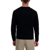 Argyle V-Neck Sweater, Black view# 2