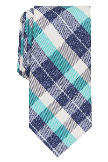 Andres Plaid Tie, Turquoise view# 1