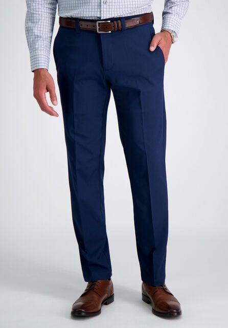 Man Elegant White Shirt Blue Trouser for Office Wear Mens 