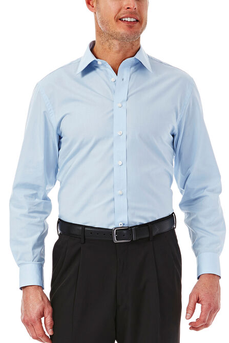 Solid Poplin Dress Shirt, Medium Blue view# 4