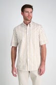 Short Sleeve Stripe Shirt, Khaki view# 1
