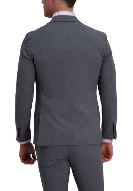 J.M. Haggar 4-Way Stretch Suit Jacket - Plain Weave, Heather Grey