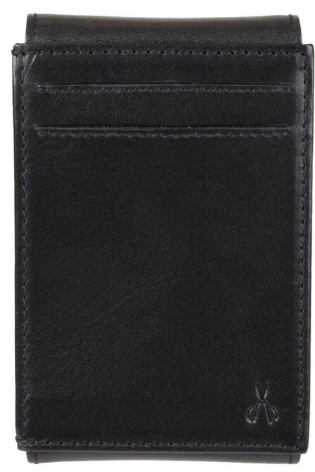 RFID Gusseted Wide Front Pocket Wallet, Black view# 1