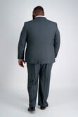 Big &amp; Tall Travel Performance Stria Tic Weave Suit Jacket, Dark Heather Grey view# 4