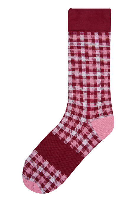 Waco Plaid Socks, Pink view# 1