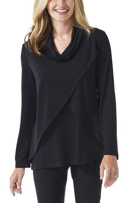 Long Sleeve Cowl Neck Top,  view# 1