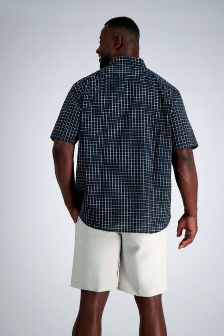 Big &amp; Tall Short Sleeve Button-Down Linen Shirt, Black view# 2