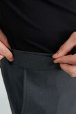 J.M. Haggar Dress Pant - Sharkskin, Dark Heather Grey view# 6