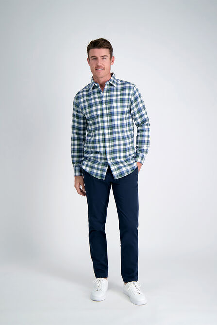 Multi Check Plaid Shirt, Dark Sea Blue view# 4