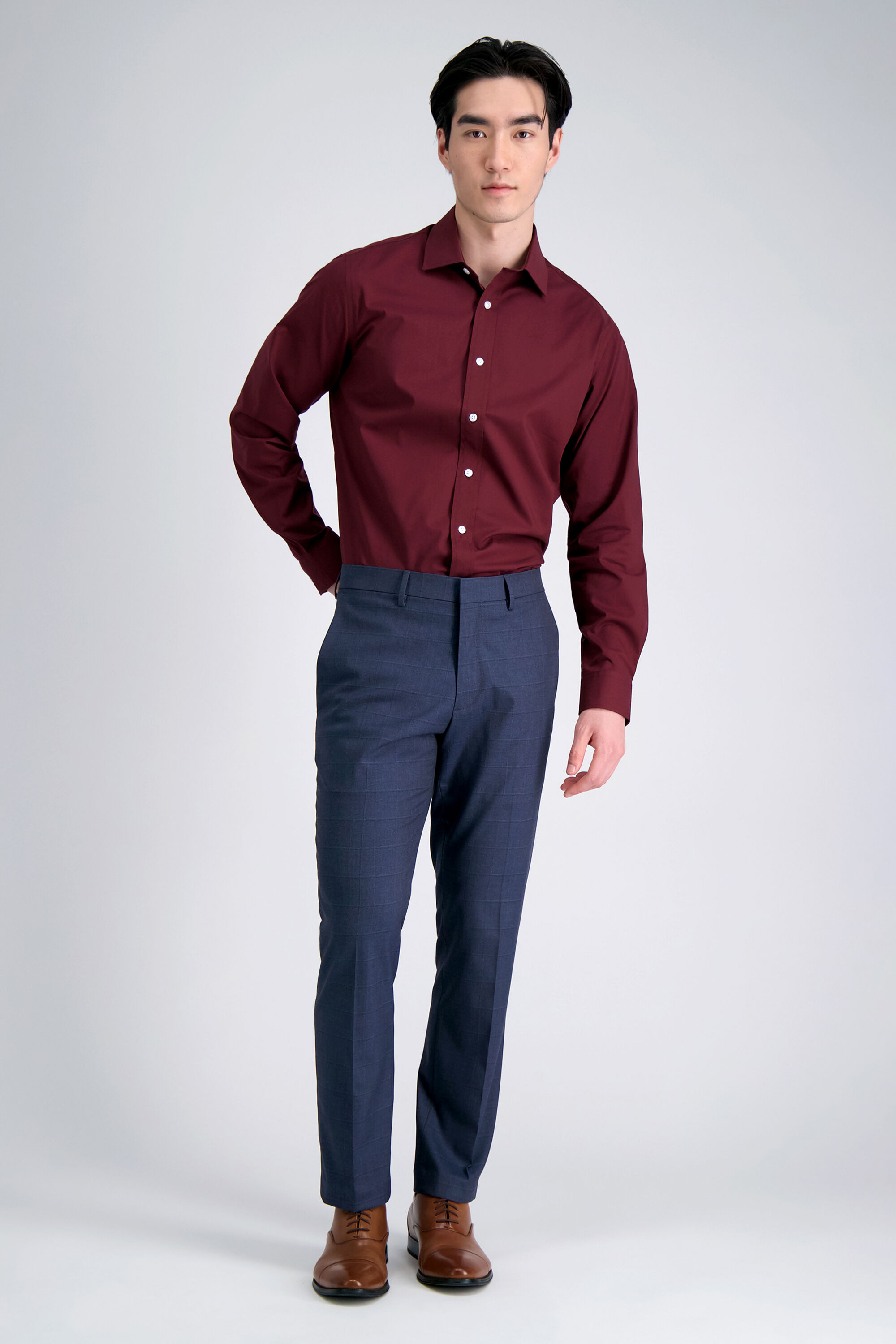 Premium Comfort Dress Shirt Dark Red