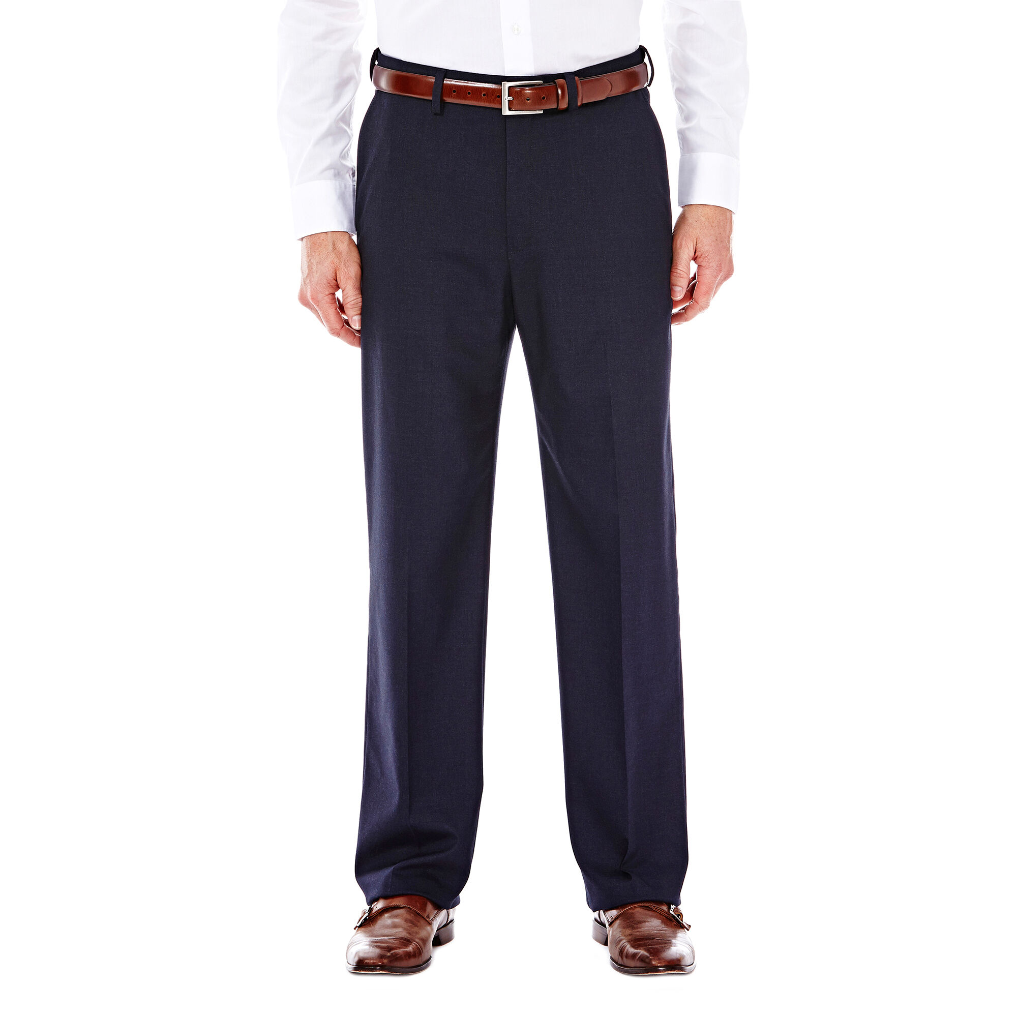 J.M. Haggar Premium Stretch Suit Pant - Flat Front Dark Navy (HY00182 Clothing Pants) photo