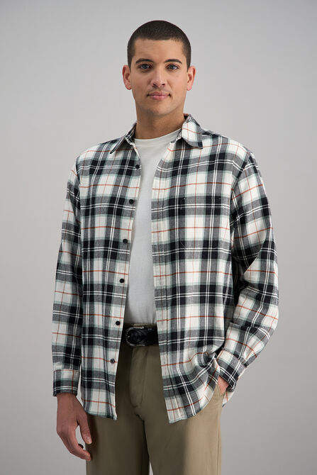 Long Sleeve Flannel Plaid Shirt,  view# 1