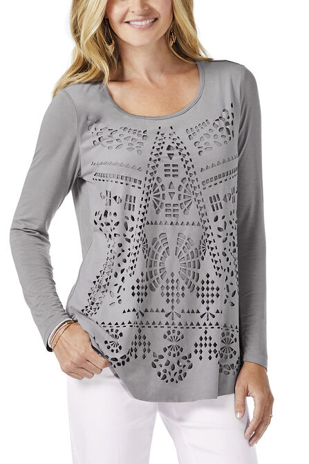 Long Sleeve Scoop Neck Top,  view# 5