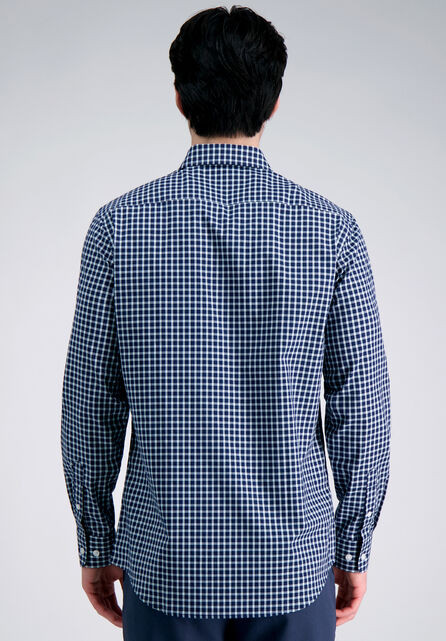 Cotton Dress Shirt -  Navy Check, Navy