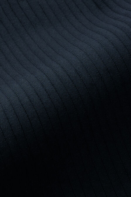 Big &amp; Tall Johnny Collar Ribbed Sweater, Black view# 5