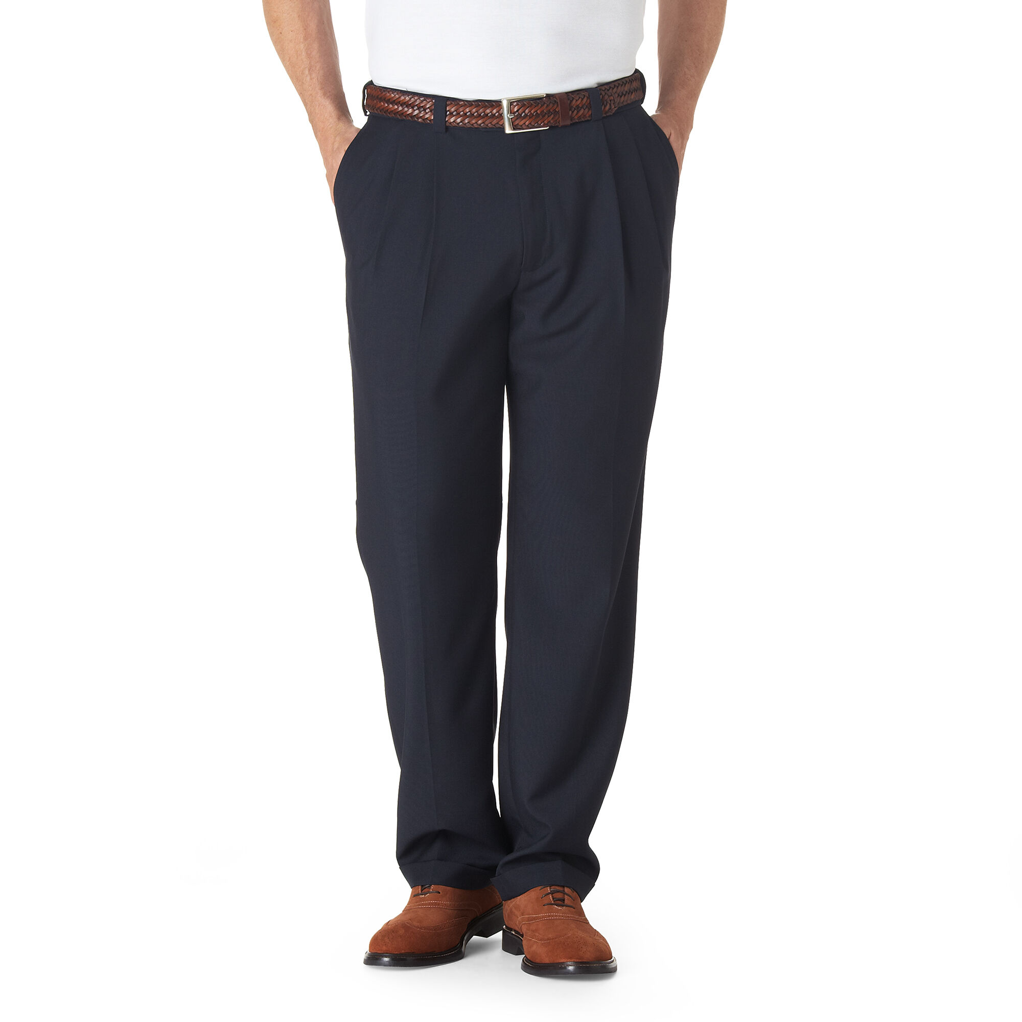 Haggar eclo stria pleated on sale