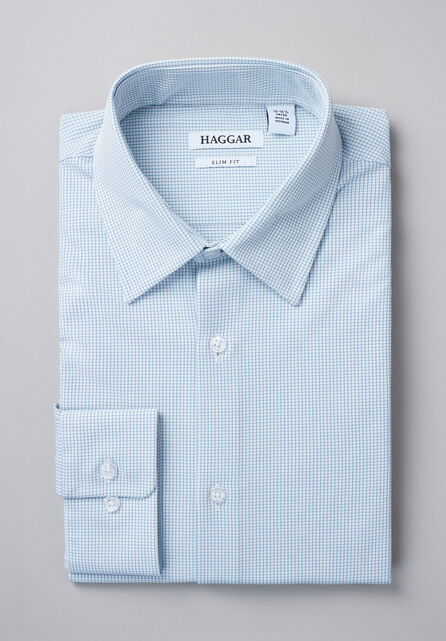 Smart Wash&reg; Dress Shirt - Dark Green Check, Dark Green