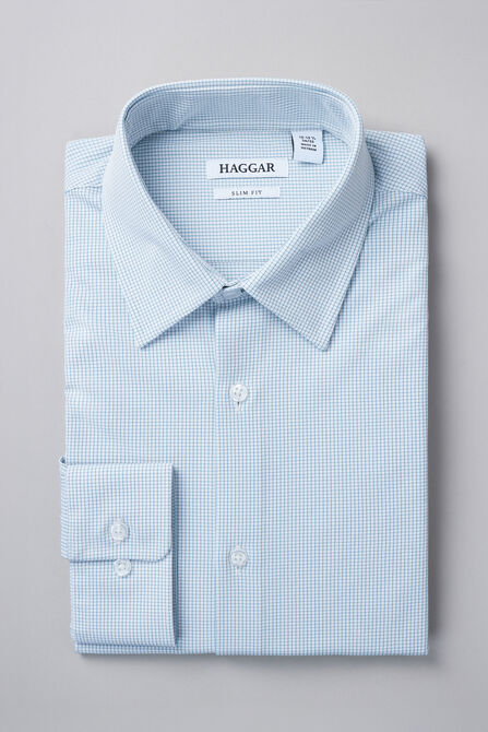 Smart Wash&reg; Dress Shirt - Dark Green Check, Dark Green view# 1