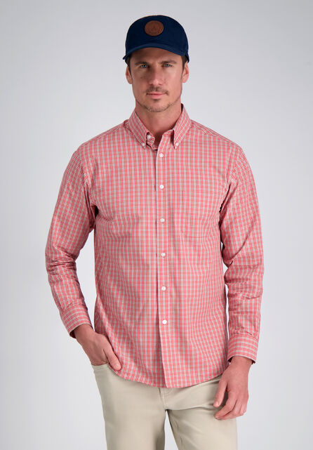 Life Khaki&trade; Long Sleeve Poplin Shirt, Red Rock