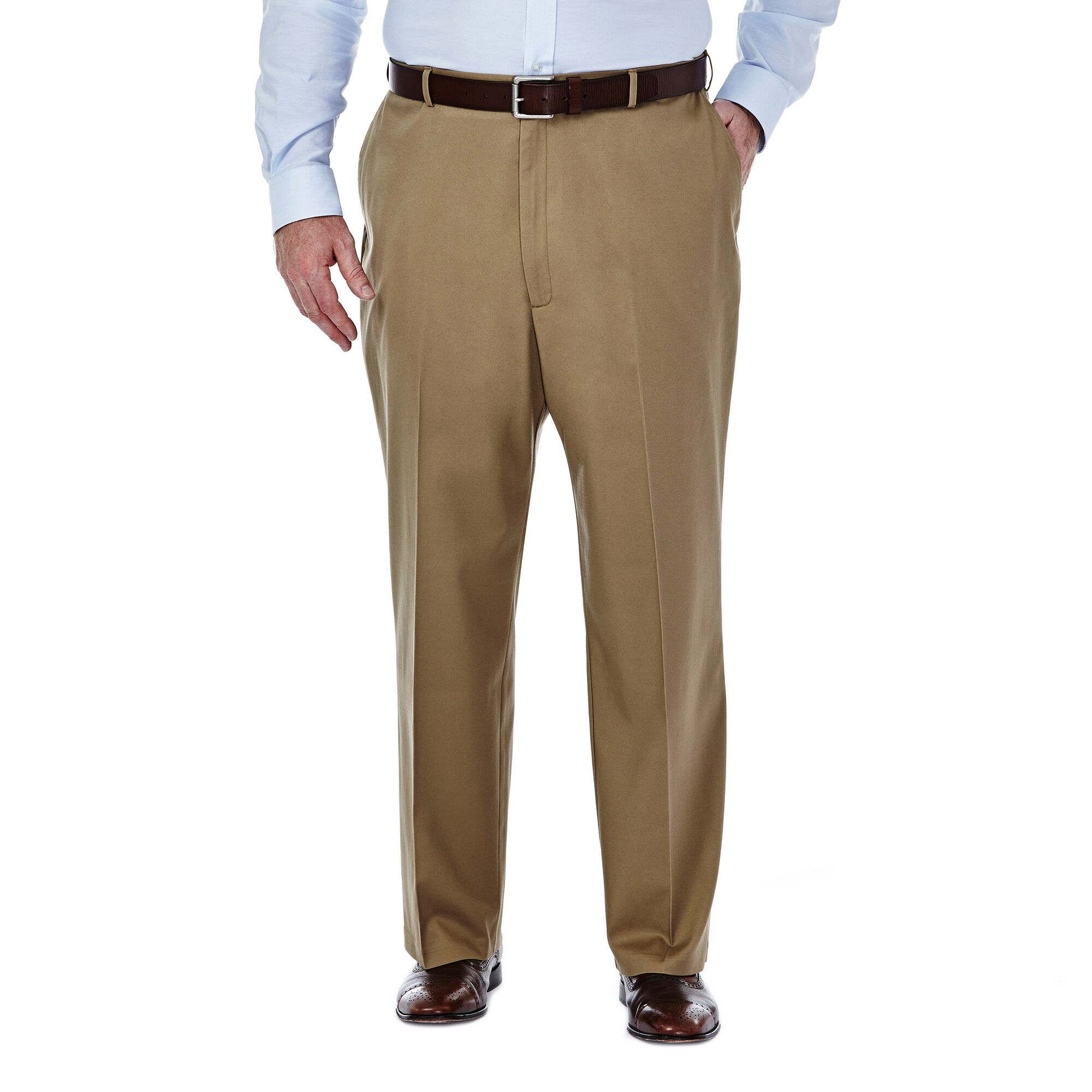 Haggar Big & Tall Premium No Iron Khaki British Khaki (HC90884 Clothing Pants) photo