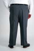 Big &amp; Tall Travel Performance Stria Tic Weave Suit Pant, Dark Heather Grey view# 3